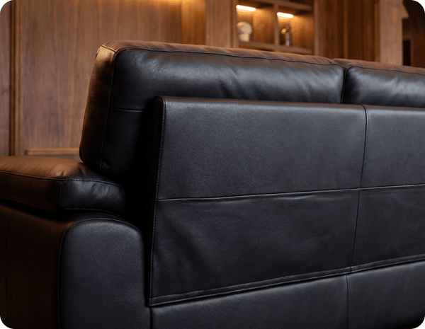 Brighton Black Leather 2 Seater Sofa