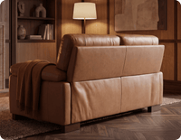 Dalmore Genuine Leather Caramel 2 Seater Sofa