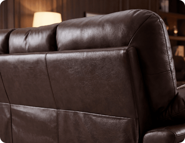 Florence Brown Leather 3 Seater Sofa