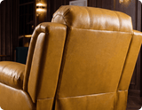York Leather Mustard Manual Recliner Armchair