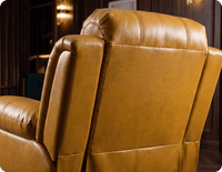 York Leather Mustard Manual Recliner Armchair