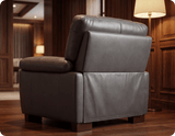 Dalmore Genuine Leather Grey Armchair