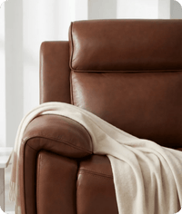 Leo Genuine Leather Tan Electric Power Recliner 3 Seater