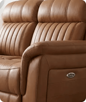 Martini Genuine Leather Caramel Electric Power Recliner 2 Seater Sofa
