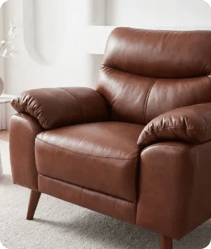 Ascot Genuine Leather Tan Armchair