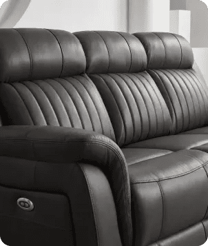 Martini Genuine Leather Grey Electric Power Recliner 3 Seater Sofa
