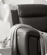 Leo Genuine Leather Grey Electric Power Recliner Armchair