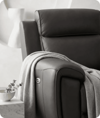 Leo Genuine Leather Grey Electric Power Recliner Armchair