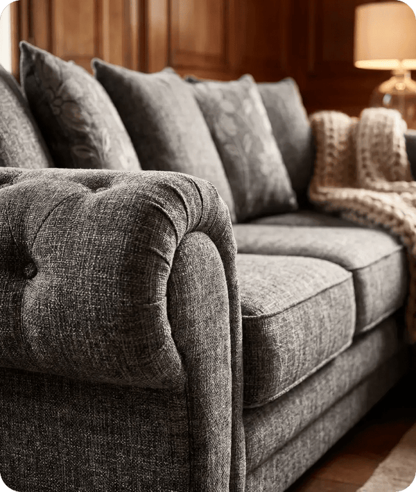 Malmo Grey Fabric Corner Sofa