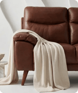 Ascot Genuine Leather Tan 2 Seater Sofa - Sofa-Direct