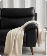 Ascot Genuine Leather Black 3 Seater Sofa - Sofa-Direct