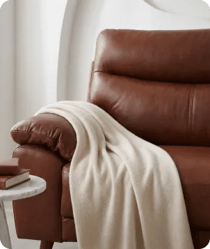 Ascot Genuine Leather Tan 3 Seater Sofa