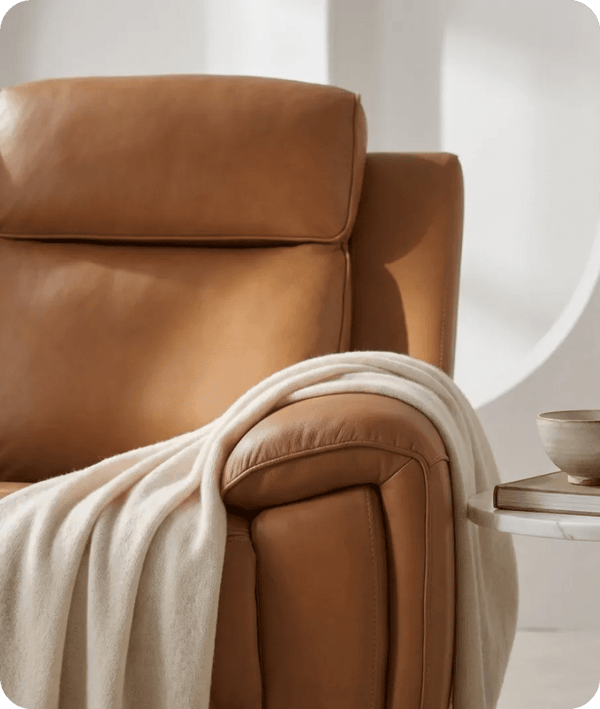 Leo Genuine Leather Caramel Electric Power Recliner 2 Seater Sofa