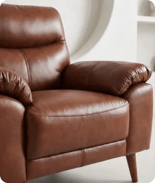 Ascot Genuine Leather Tan Armchair