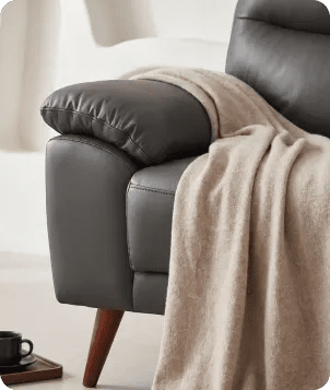 Ascot Genuine Leather Grey Armchair