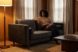 Scott Grey Velvet 2 Seater Sofa