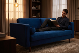 Scott Midnight Velvet 2 Seater Sofa