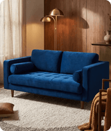 Scott Midnight Velvet 2 Seater Sofa