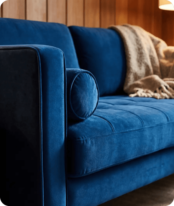 Scott Midnight Velvet 2 Seater Sofa