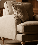 Livie Cream Fabric Armchair