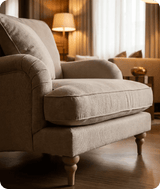 Livie Cream Fabric Armchair