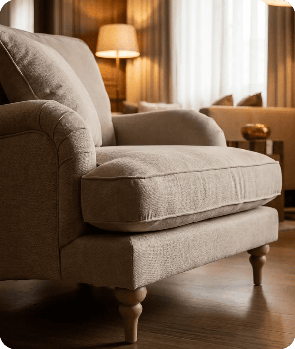 Livie Cream Fabric Armchair