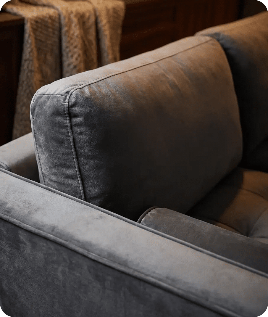Scott Grey Velvet Corner Sofa LHC