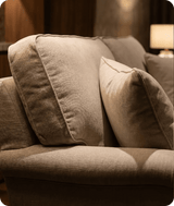 Livie Cream Fabric Two Seater