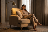 Livie Cream Fabric Armchair