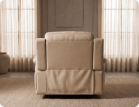 Martini Cream Leather Power Recliner Armchair