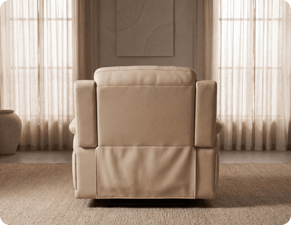 Martini Cream Leather Power Recliner Armchair