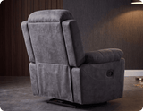 Bristol Grey Fabric Manual Recliner Armchair