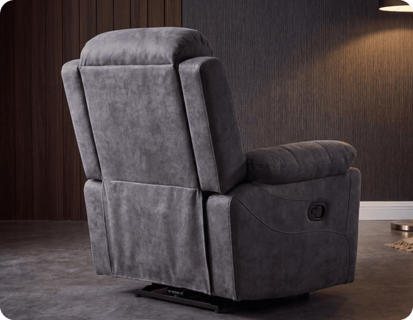 Bristol Grey Fabric Manual Recliner Armchair