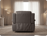 Martini Genuine Leather Grey Electric Power Recliner Armchair