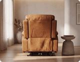 Milano Genuine Leather Caramel Electric Power Recliner Armchair