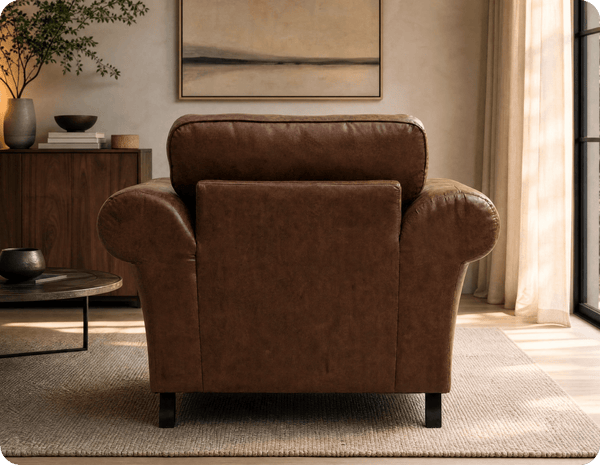 Savile Tan Suede Armchair
