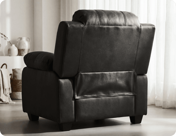 Veloura Black Leather Armchair