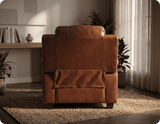 Veloura Tan Leather Armchair