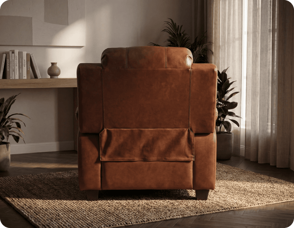 Veloura Tan Leather Armchair