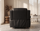 Martini Genuine Leather Black Electric Power Recliner Armchair