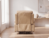 Milano Cream Leather Power Recliner Armchair