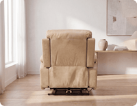 Milano Cream Leather Power Recliner Armchair