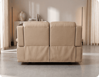 Martini Genuine Leather Cream Electric Power Recliner 2 Seater Sofa