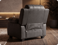 Veloura Grey  Leather Armchair