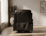 Milano Black Leather Electric Recliner Armchair