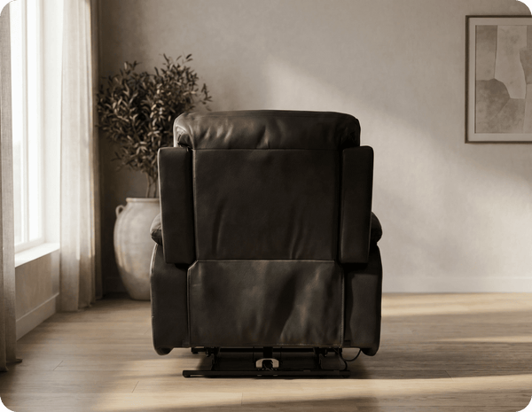 Milano Black Leather Electric Recliner Armchair