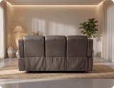 Martini Genuine Leather Grey Electric Power Recliner 3 Seater Sofa