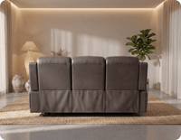 Martini Genuine Leather Grey Electric Power Recliner 3 Seater Sofa