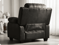 Veloura Black Leather Armchair