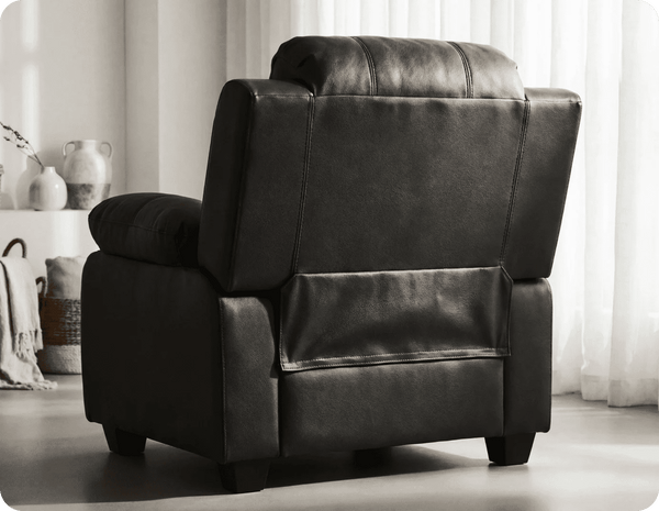 Veloura Black Leather Armchair